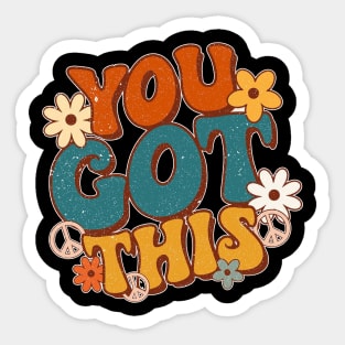 Groovy Motivational Testing Day Teacher Student You Got This Sticker